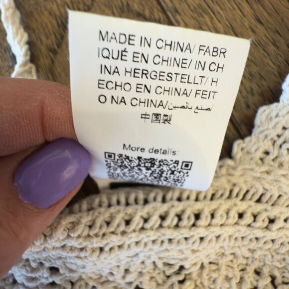 Shein Fringe Hem Crocheted Halter Top Size Medium Bohemian Romantic Festival - Picture 5 of 9